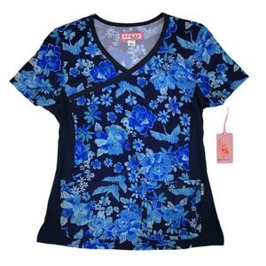 Koi Scrub Top 385PR-LYC Lucky Cranes